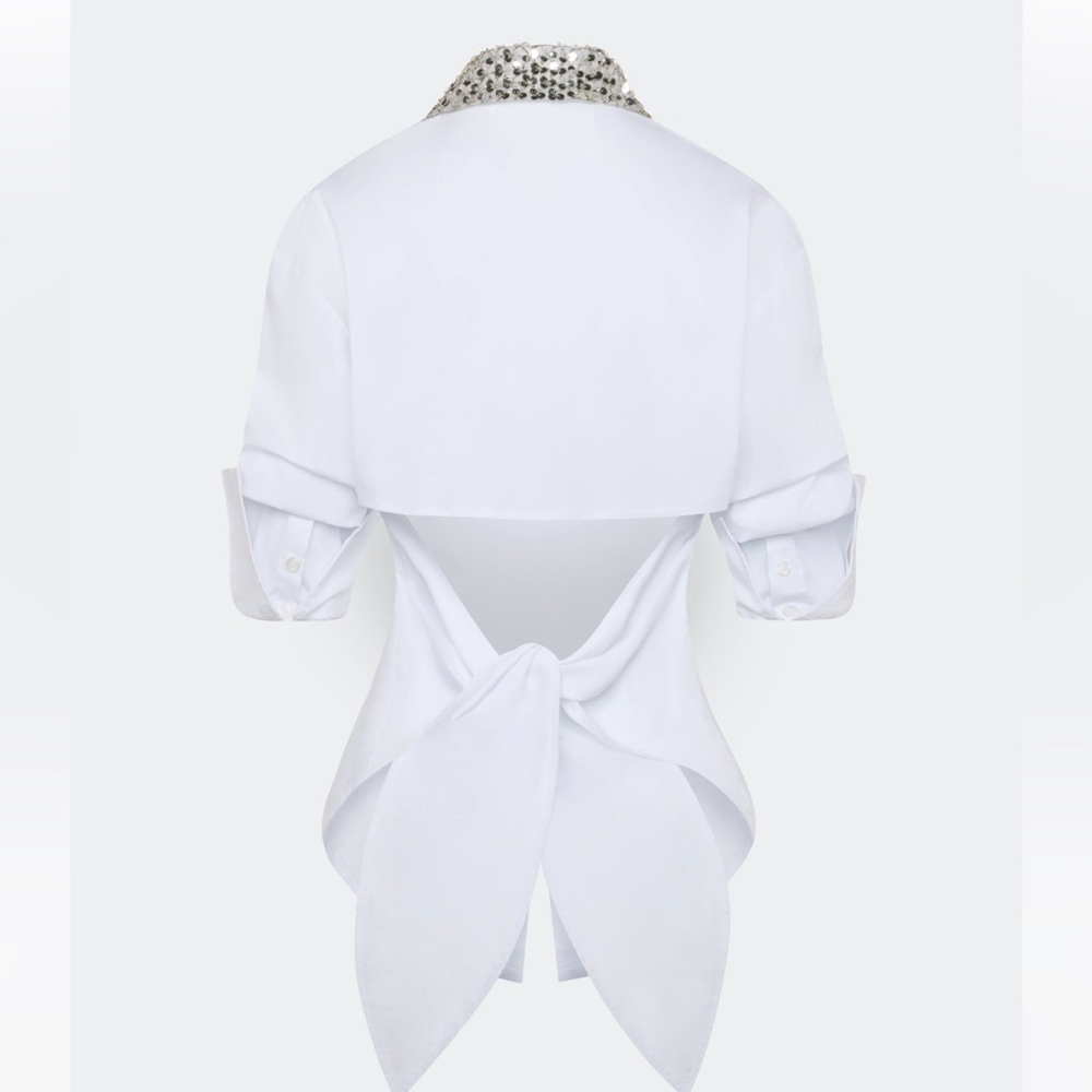 Simon Miller LOCH EMBELLISHED BUTTON UP IN MACADAMIA - Picture 6 of 6